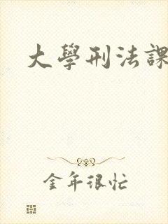 大学刑法课