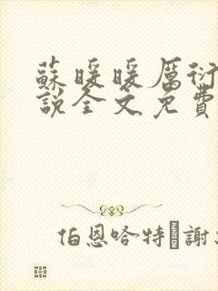 苏暖暖厉衍琛小说全文免费阅读