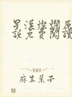 星汉灿烂原著小说免费阅读