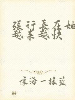 张行长在她体内越来越快