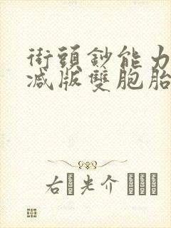 街头钞能力无删减版双胞胎