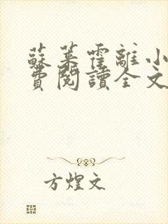 苏莱霍离小说免费阅读全文