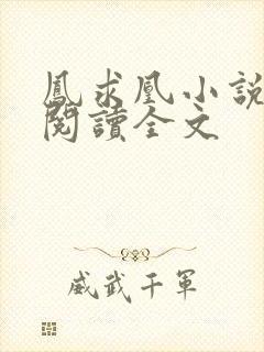 凤求凰小说免费阅读全文