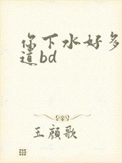 你下水好多下水道bd