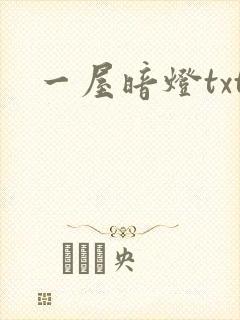 一屋暗灯txt
