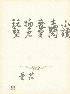 玩物丧志小说完整免费阅读笔趣阁无弹窗