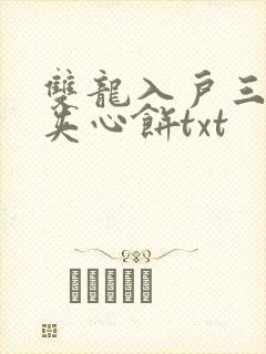 双龙入户三人行夹心饼txt