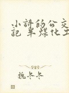 小诗的公交车日记 半煤化工