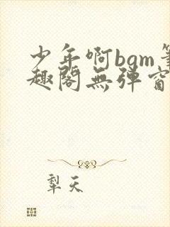 少年啊bgm笔趣阁无弹窗免费