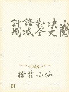 针锋对决小说未删减全文阅读