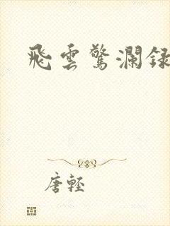 飞云惊澜录