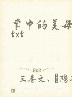 掌中的美母版主txt