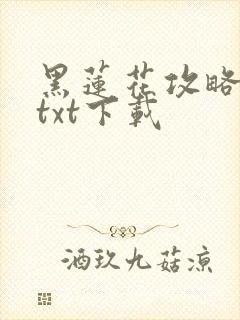 黑莲花攻略手册txt下载