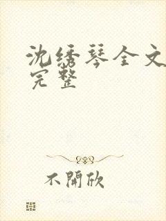 沈绣琴全文阅读完整