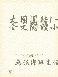 大团圆结1一6全文阅读小说