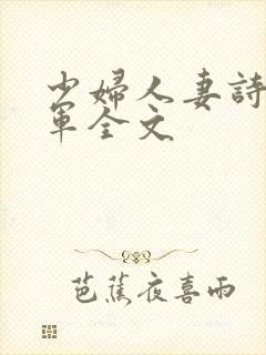 少妇人妻诗雨小军全文