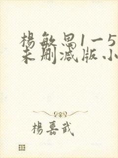 杨敏思1一5集未删减版小说