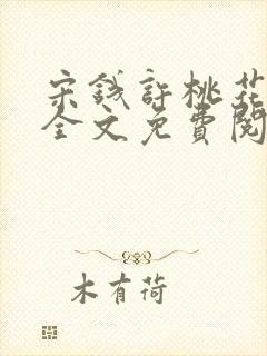 宋钱许桃花小说全文免费阅读