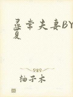 寻常夫妻BY写夏