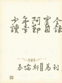 少年阿宾全文阅读章节目录