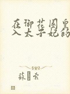 在御花园皇上进入太子妃的小说