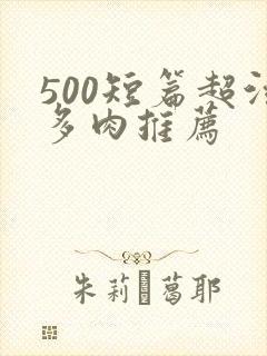 500短篇超污多肉推荐
