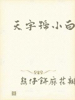 天字号小白脸