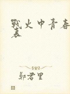 战火中青春演员表