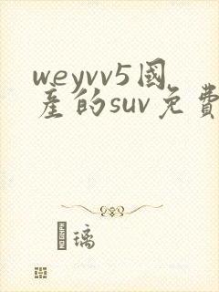 weyvv5国产的suv免费
