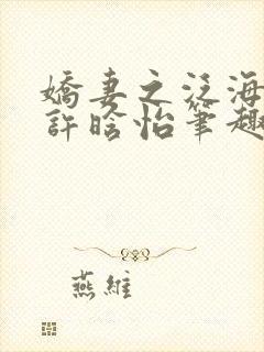娇妻之泛海之舟许晗怡笔趣阁