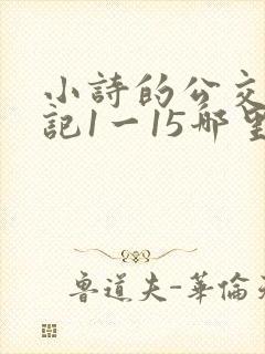 小诗的公交车日记1一15哪里能看
