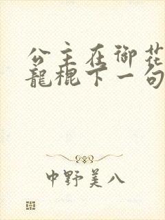 公主在御花园吃龙棍下一句