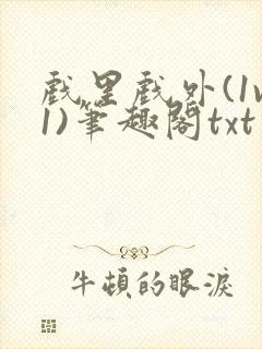 戏里戏外(1v1)笔趣阁txt