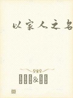 以家人之名小说