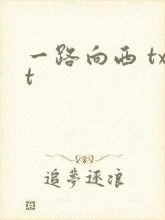 一路向西 txt