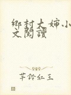 乡村大婶小说全文阅读