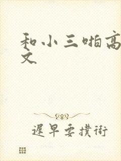 和小三啪高辣h文