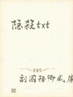 隐杀txt