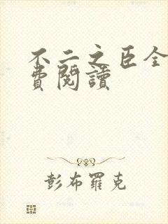 不二之臣全文免费阅读