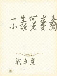 一生何求秦菲雪小说免费阅读