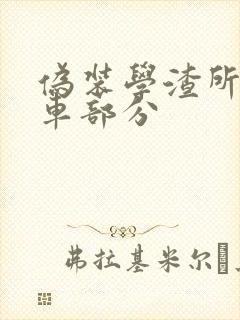 伪装学渣所有开车部分