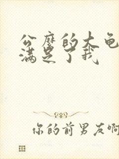 公么的大龟强大满足了我