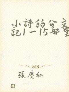 小诗的公交车日记1一15哪里能看