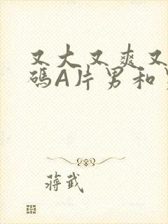 又大又爽又黄无码A片男和男