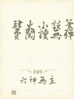 肆火小说笔趣免费阅读无弹窗