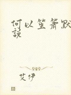 何以笙箫默 小说