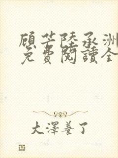 顾芒陆承洲小说免费阅读全文免费阅读下载