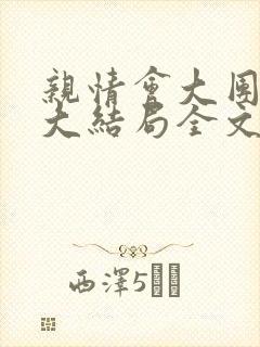 亲情会大团圆结大结局全文