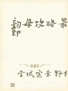 韵母攻略最新章节