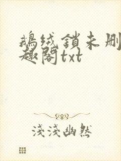 鹅绒锁未删除笔趣阁txt